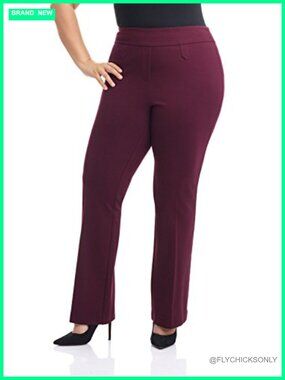Curvy Woman Secret Figure Knit Bootcut Plus Size Pant Tummy Control